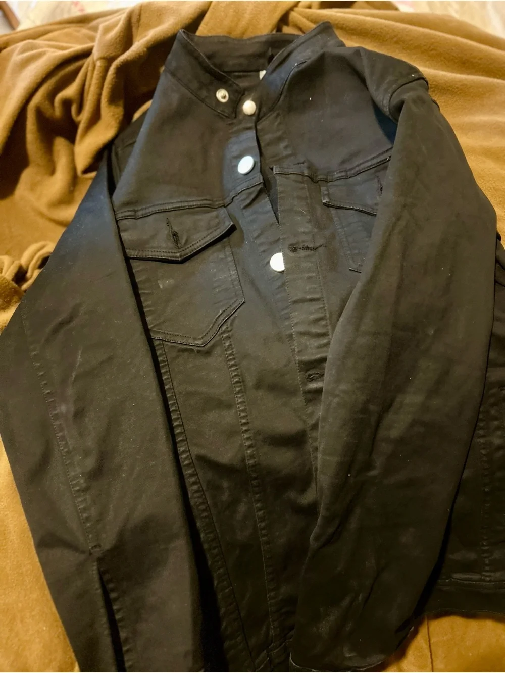 Levi's Black Snap-Collar Trucker Jacket NWOT - Picture 3 of 5